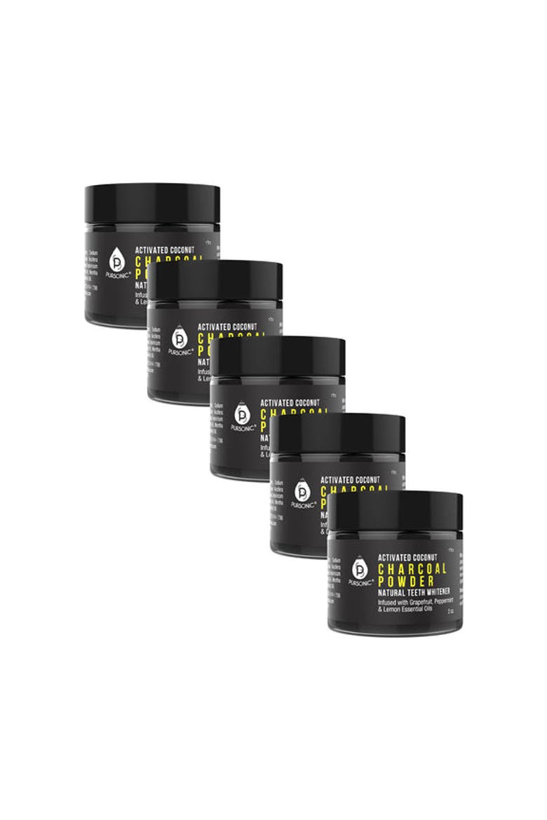 Charcoal Teeth Whitener 5-Pack, 2 oz Each, Main, color, Multicolor