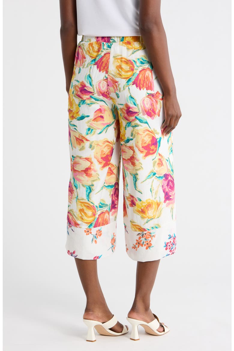 Floral Wide Leg Pull-On Pants, Alternate, color, VINTAGE FLORAL