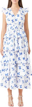 Endless Rose Floral Tiered Belted Maxi Dress