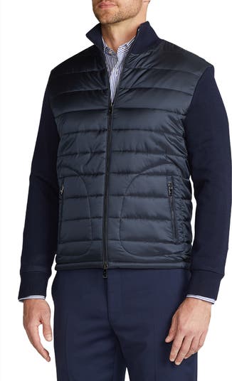 Ralph Lauren Purple Label Quilted Nylon & Wool Knit Jacket