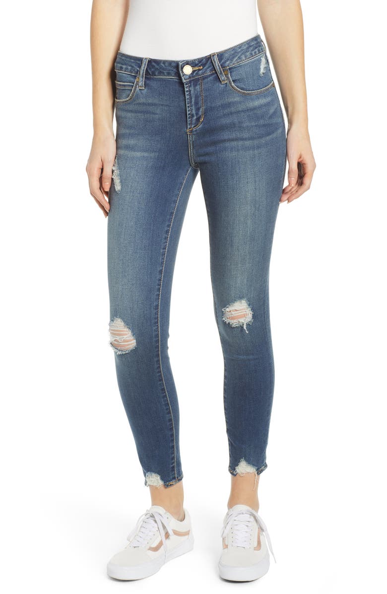 Articles of Society Suzy Distressed Crop Skinny Jeans, Main, color, 