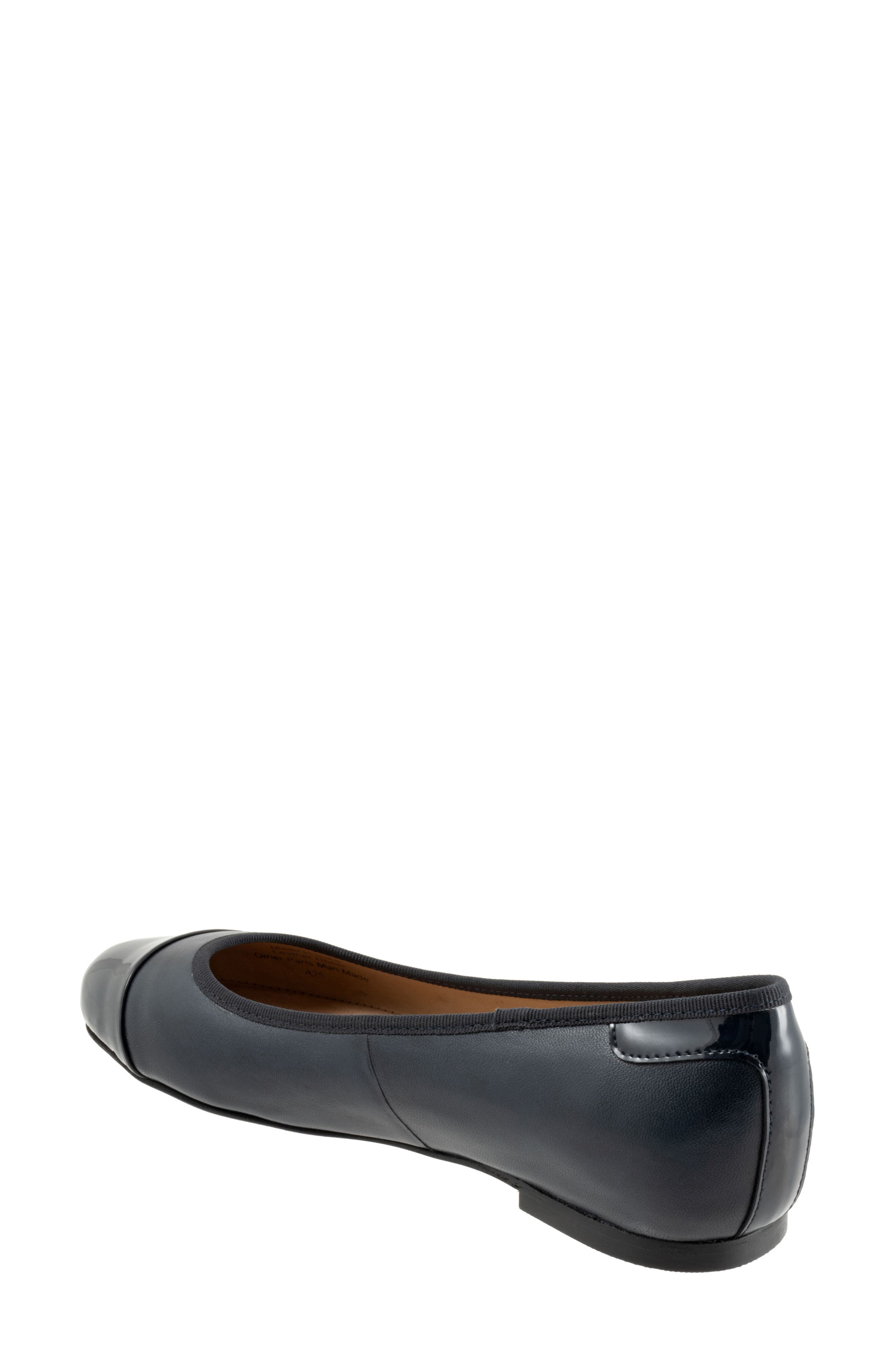 Clara Cap Toe Flat, Alternate, color, NAVY