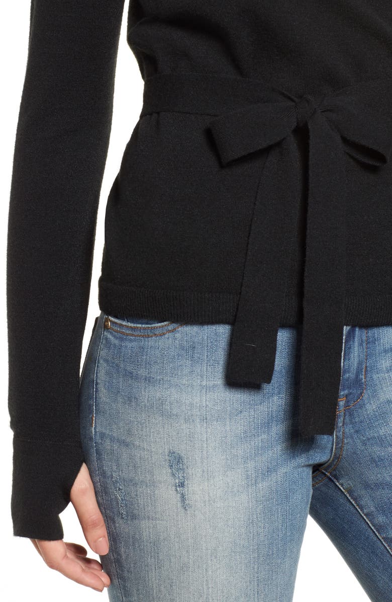 Caslon<sup>®</sup> Off-Duty Ballet Tie Front Sweater, Alternate, color,