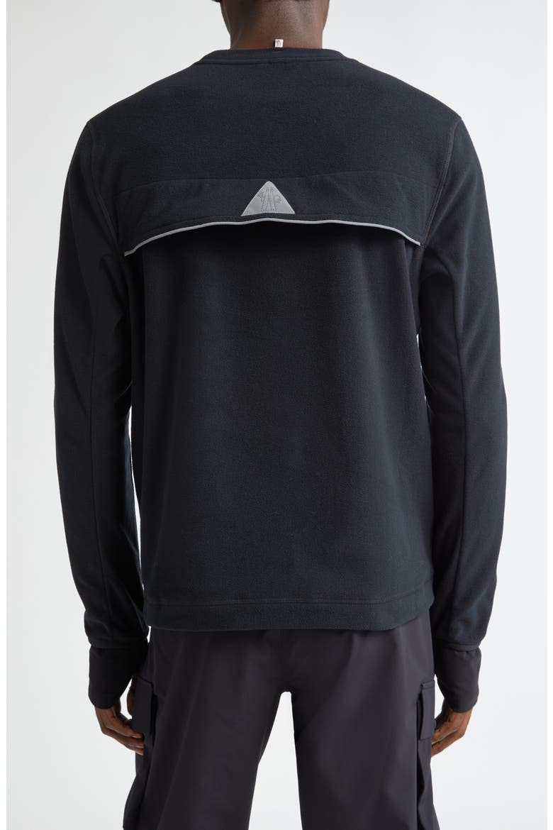 Fleece Sweatshirt, Alternate, color, BLACK