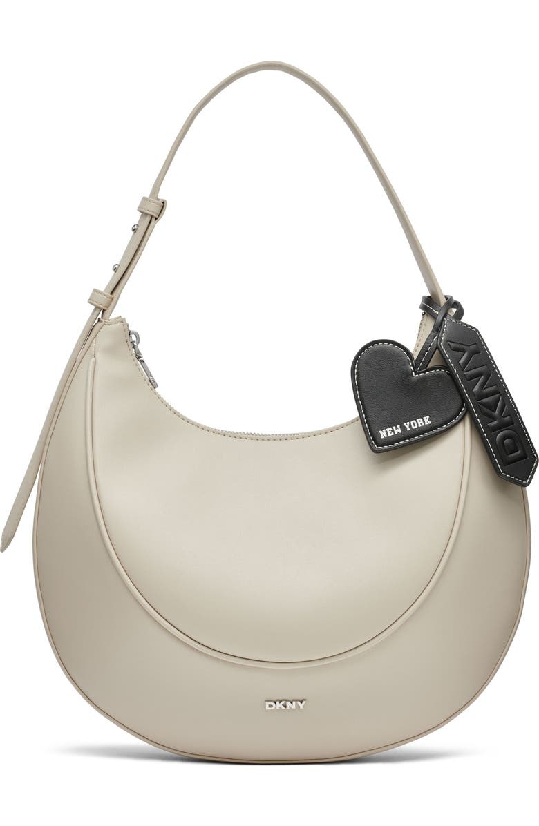 DKNY Sadie Shoulder Bag, Main, color, Light Taupe/Black