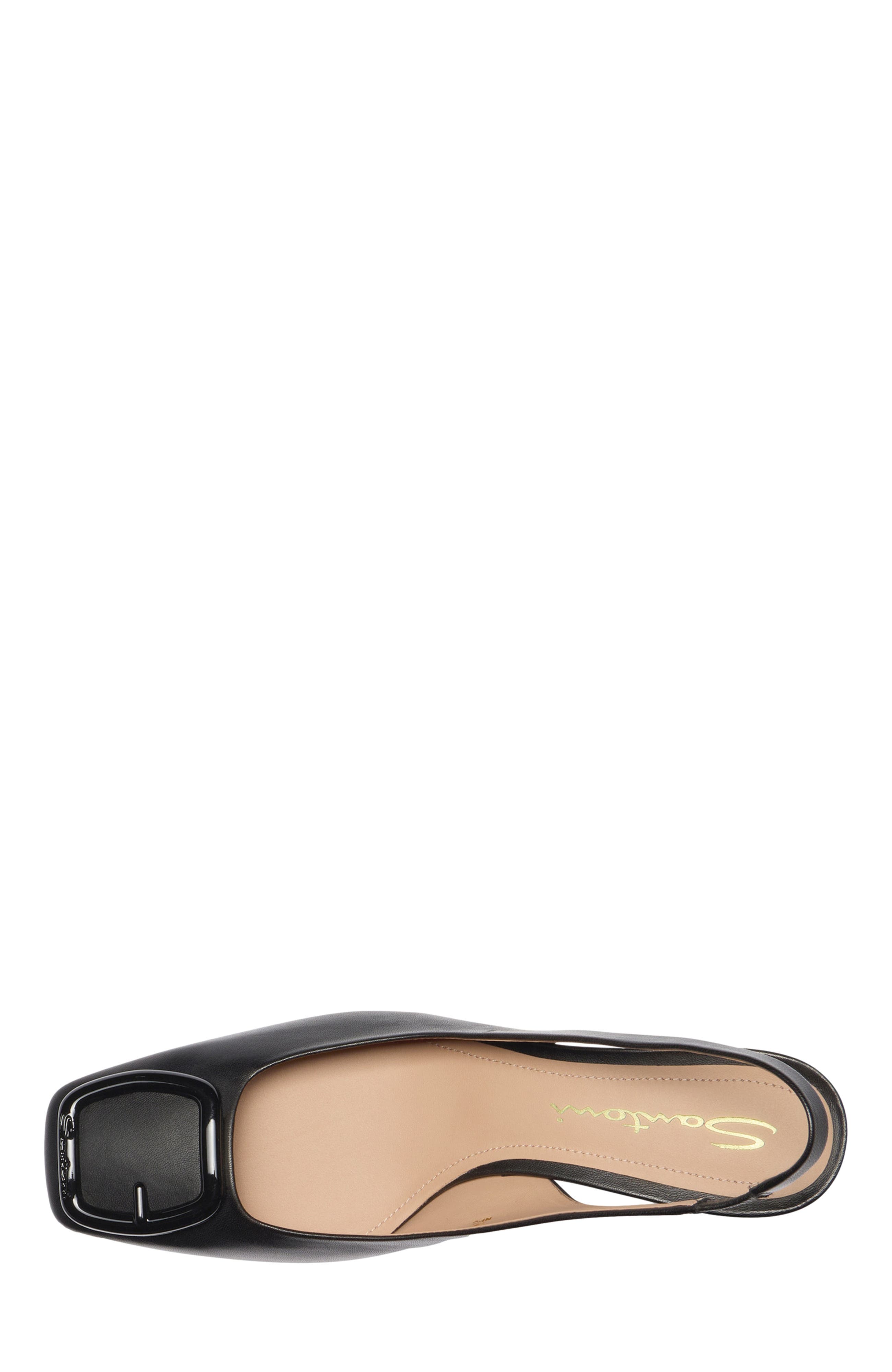 Santoni Women's mid-heel slingback, Alternate, color, Black