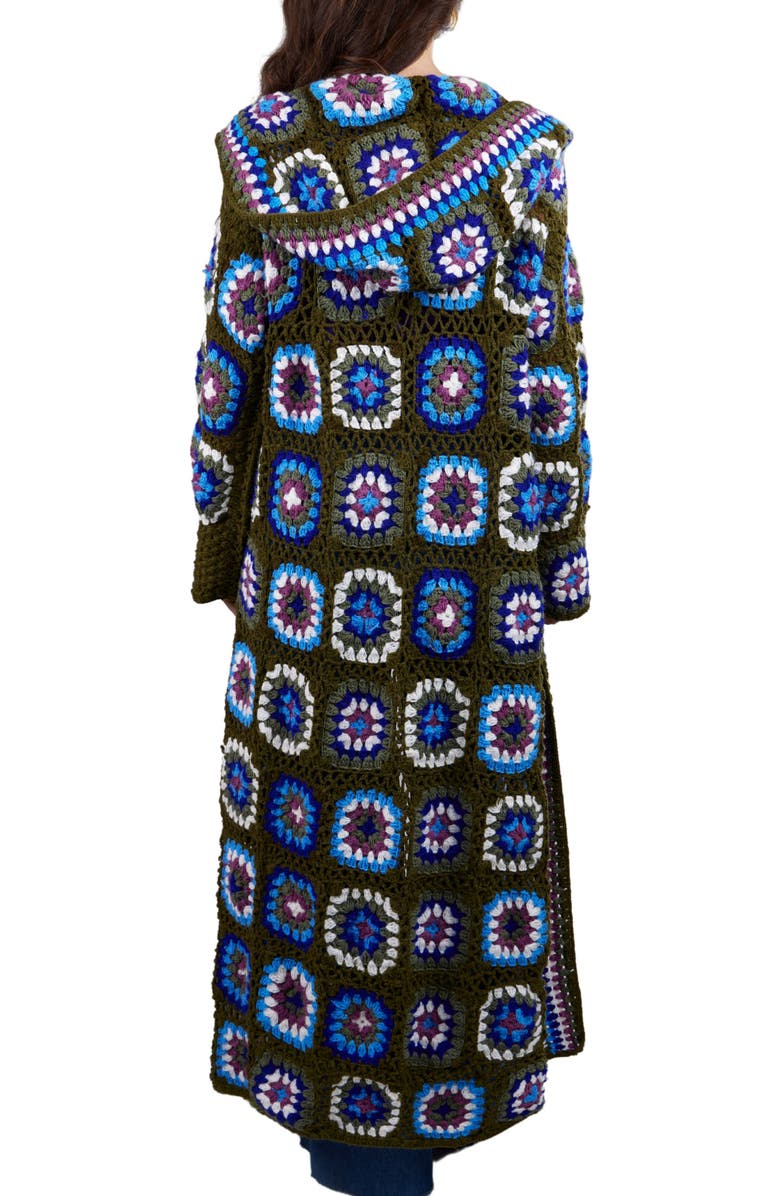 SAACHI Olive Long Sleeve Wool Sweater Dress, Alternate, color, Olive