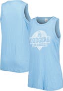 SOFT AS A GRAPE Women's Soft as a Grape Royal Los Angeles Dodgers Tri-Blend Tank Top