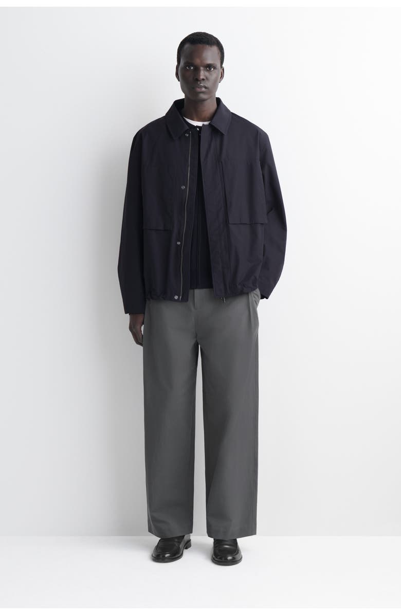 COS Packable-Hood Windbreaker Jacket, Main, color, Navy