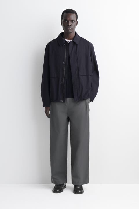 Packable-Hood Windbreaker Jacket