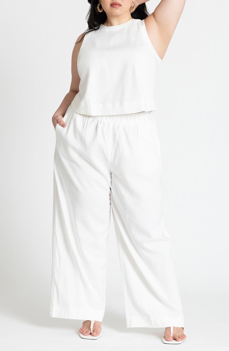 ELOQUII Wide Leg Pull-On Pants, Alternate, color, 