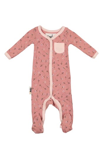 Maniere Floral Knit Fooite In Pink