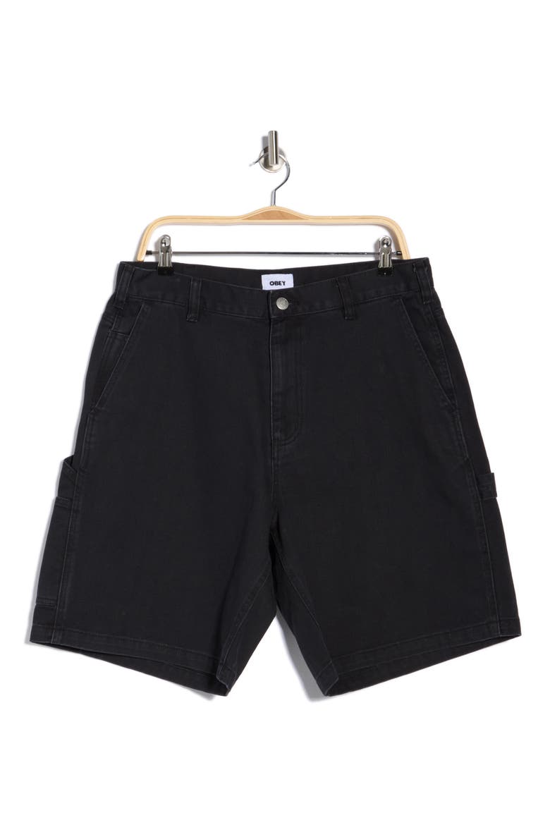 Bigwig Denim Carpenter Shorts, Alternate, color, BLACK FADED WASH