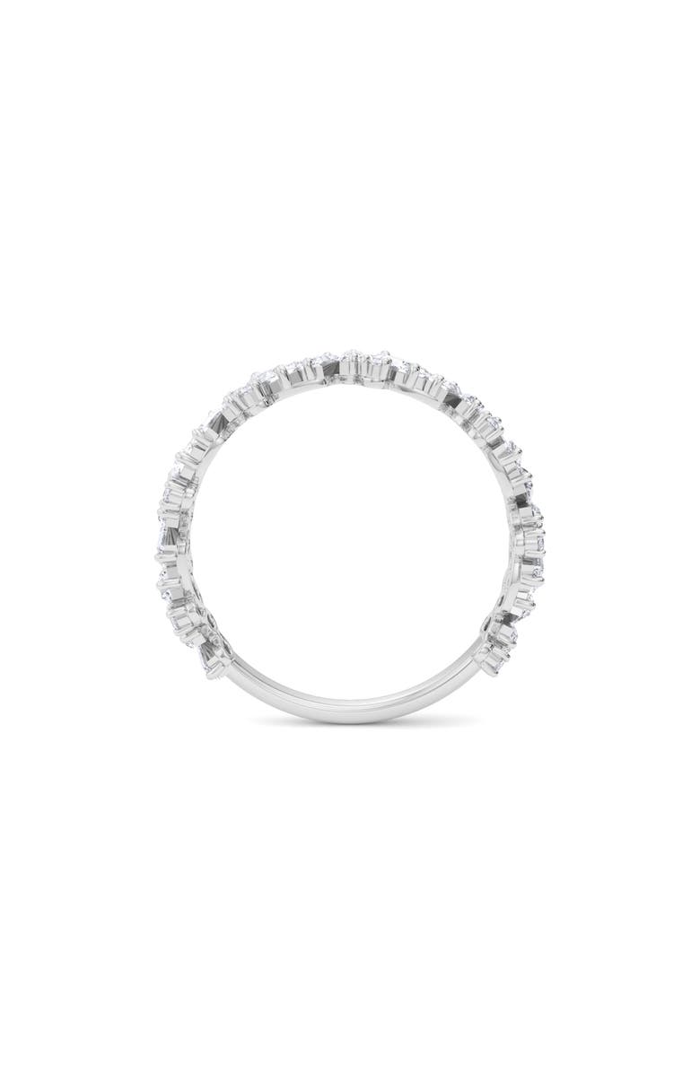HauteCarat Radiant Cut Lab Grown Diamond 18K Gold Eternity Band, Alternate, color, 18K White Gold