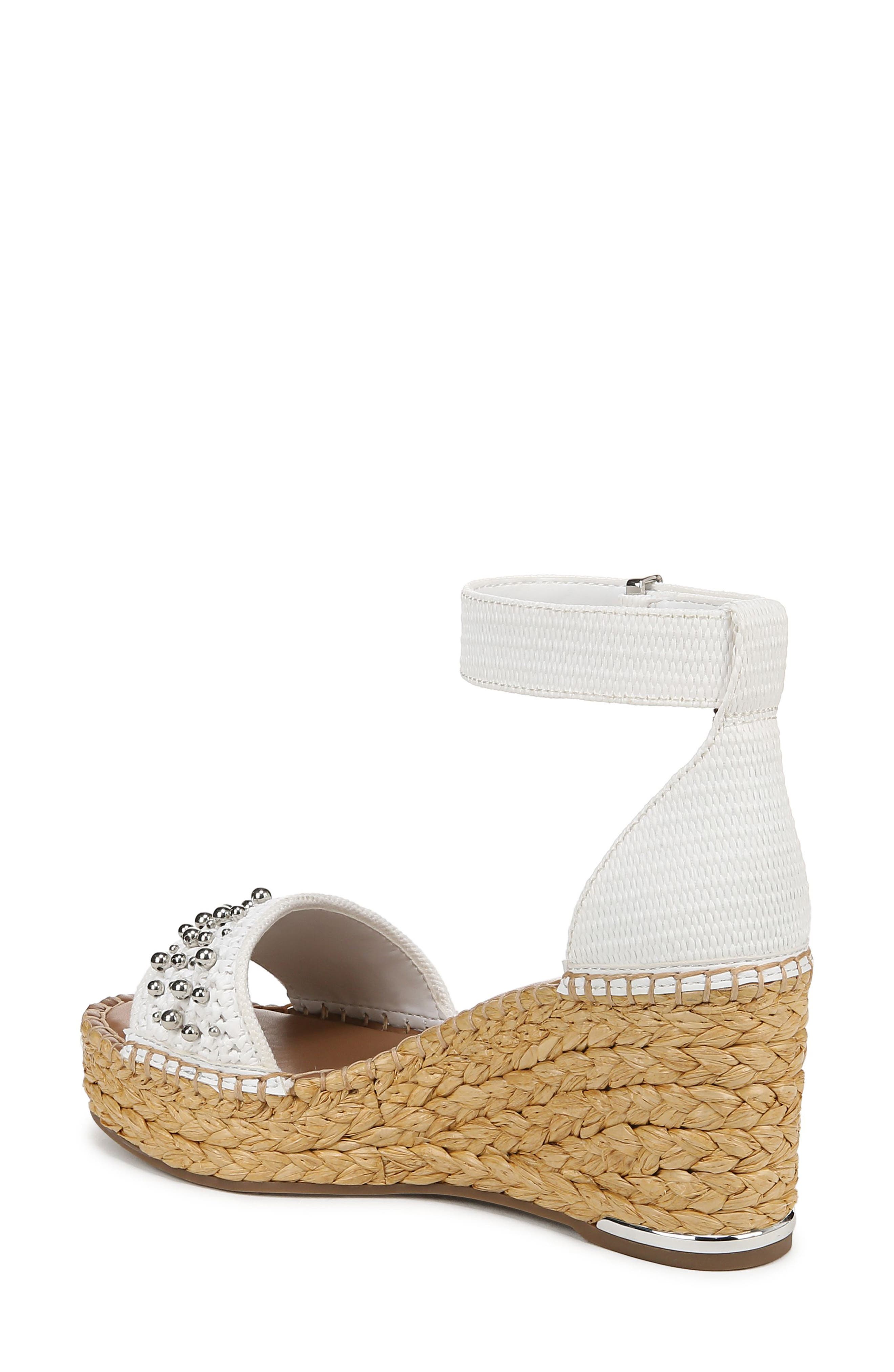 Clemens Ankle Strap Wedge Sandal, Alternate, color, BONE WHITE