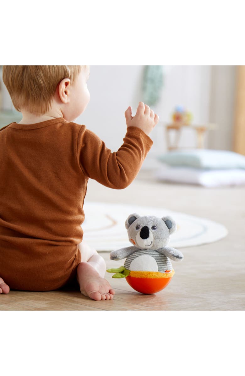 HABA Roly Poly Koala Wobbly Animal Chiming Baby Sensory Toys for Tummytime, Ideal Baby Toy for 6 Months+, Alternate, color, Multi