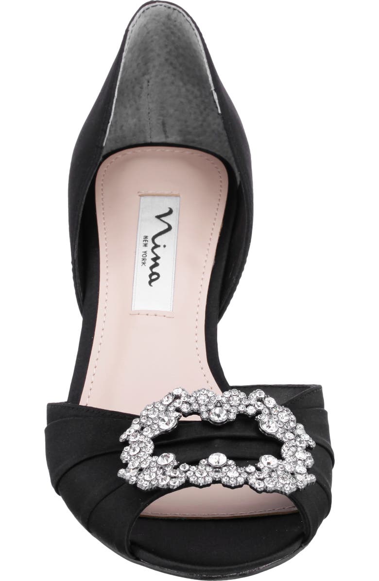 Nina Corrine Crystal Peep Toe Pump, Alternate, color,