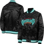 Mitchell & Ness Youth Mitchell & Ness Black Vancouver Grizzlies Hardwood Classics Satin Raglan Full-Snap Jacket