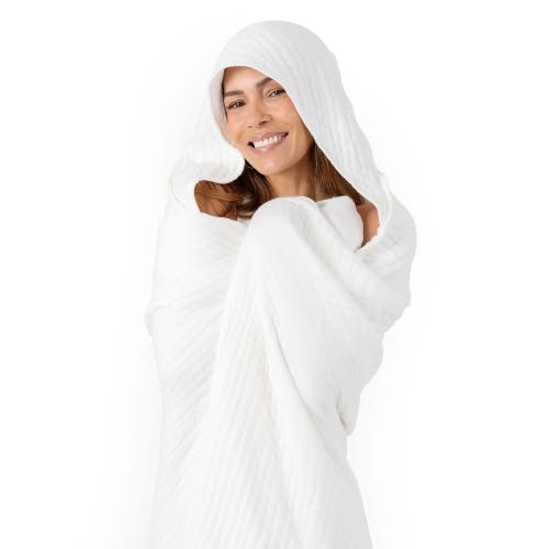 Comfy Cubs Adult Hooded Towel Large In White