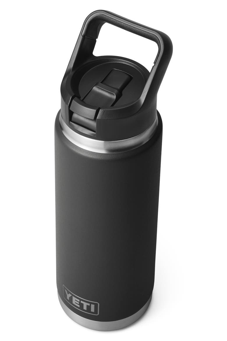 Rambler 26-Ounce Straw Bottle, Alternate, color, BLACK
