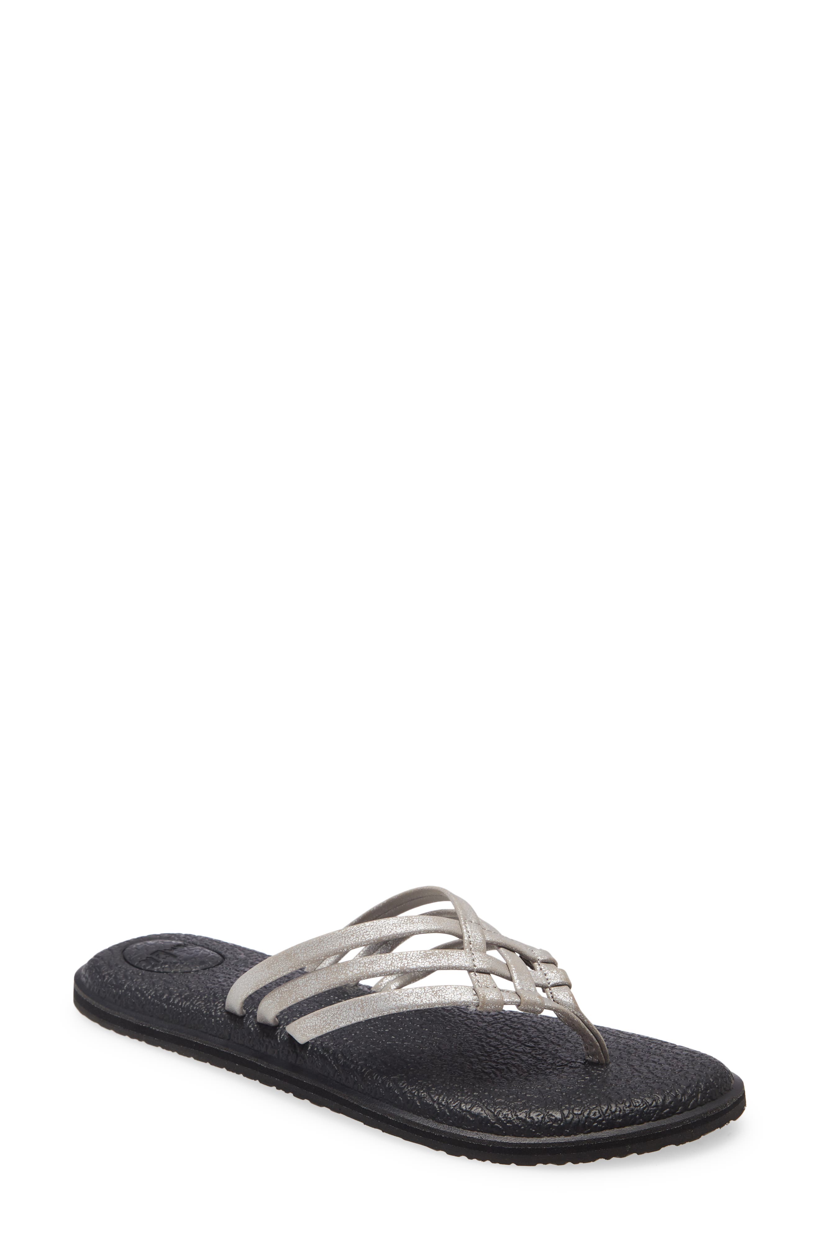 Sanuk Yoga Salty Shimmer Flip Flop, Main, color, 