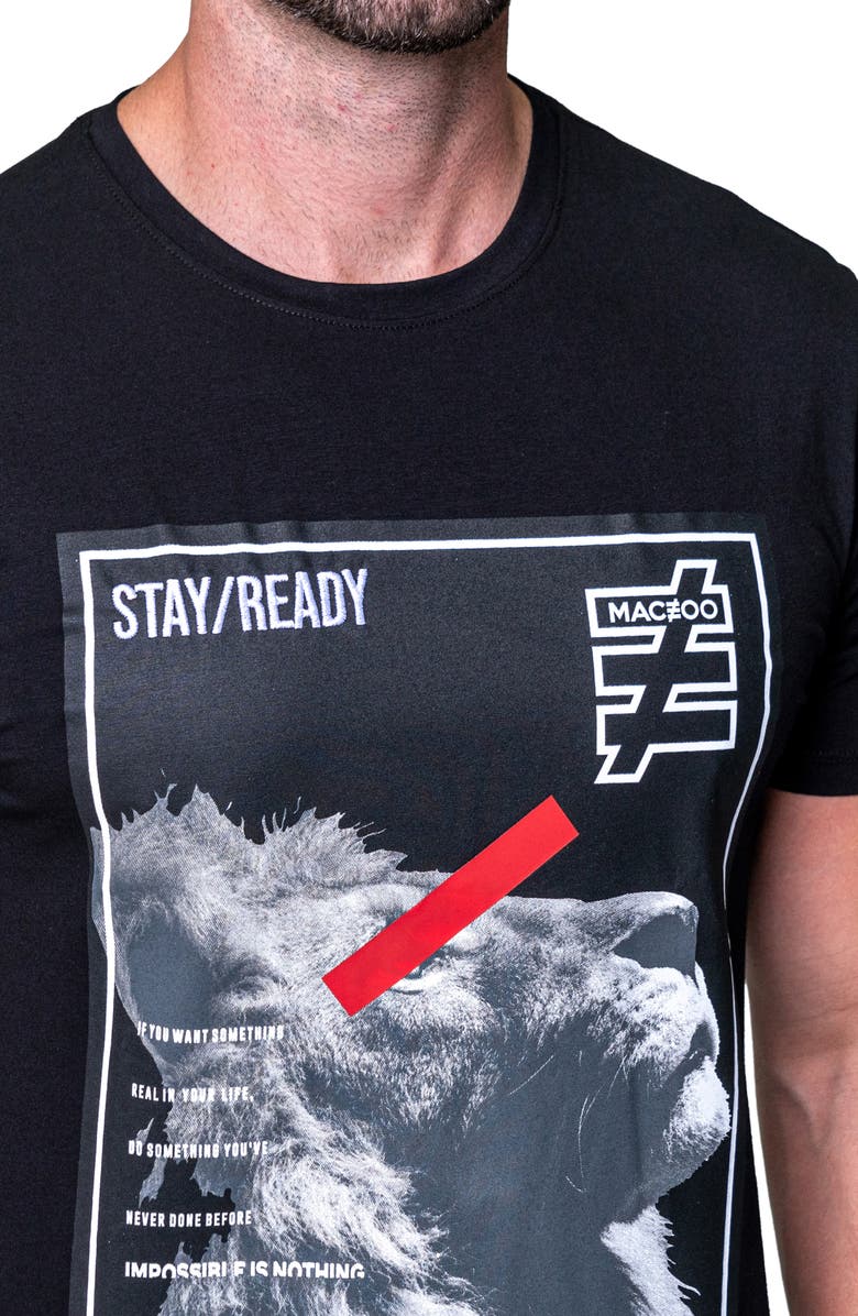 Maceoo Think Stretch Cotton Graphic Tee, Alternate, color, Black