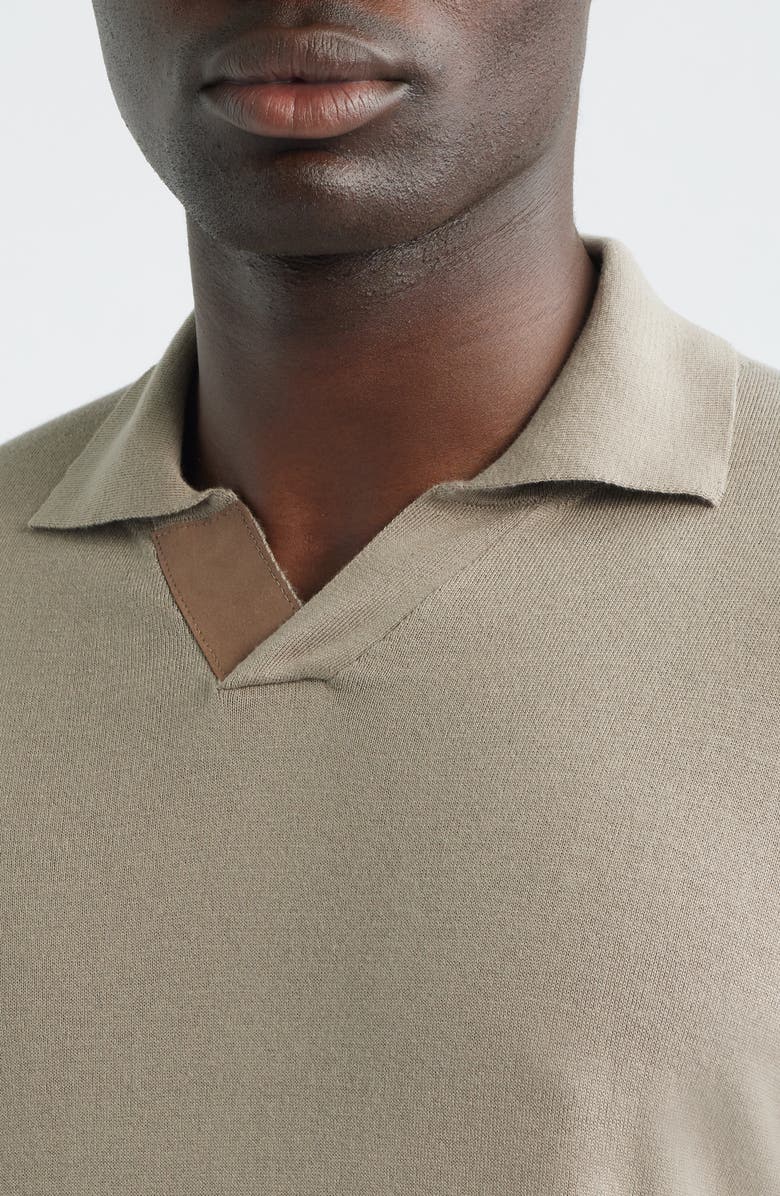 Canali Regular Fit Johnny Collar Polo, Alternate, color, Beige