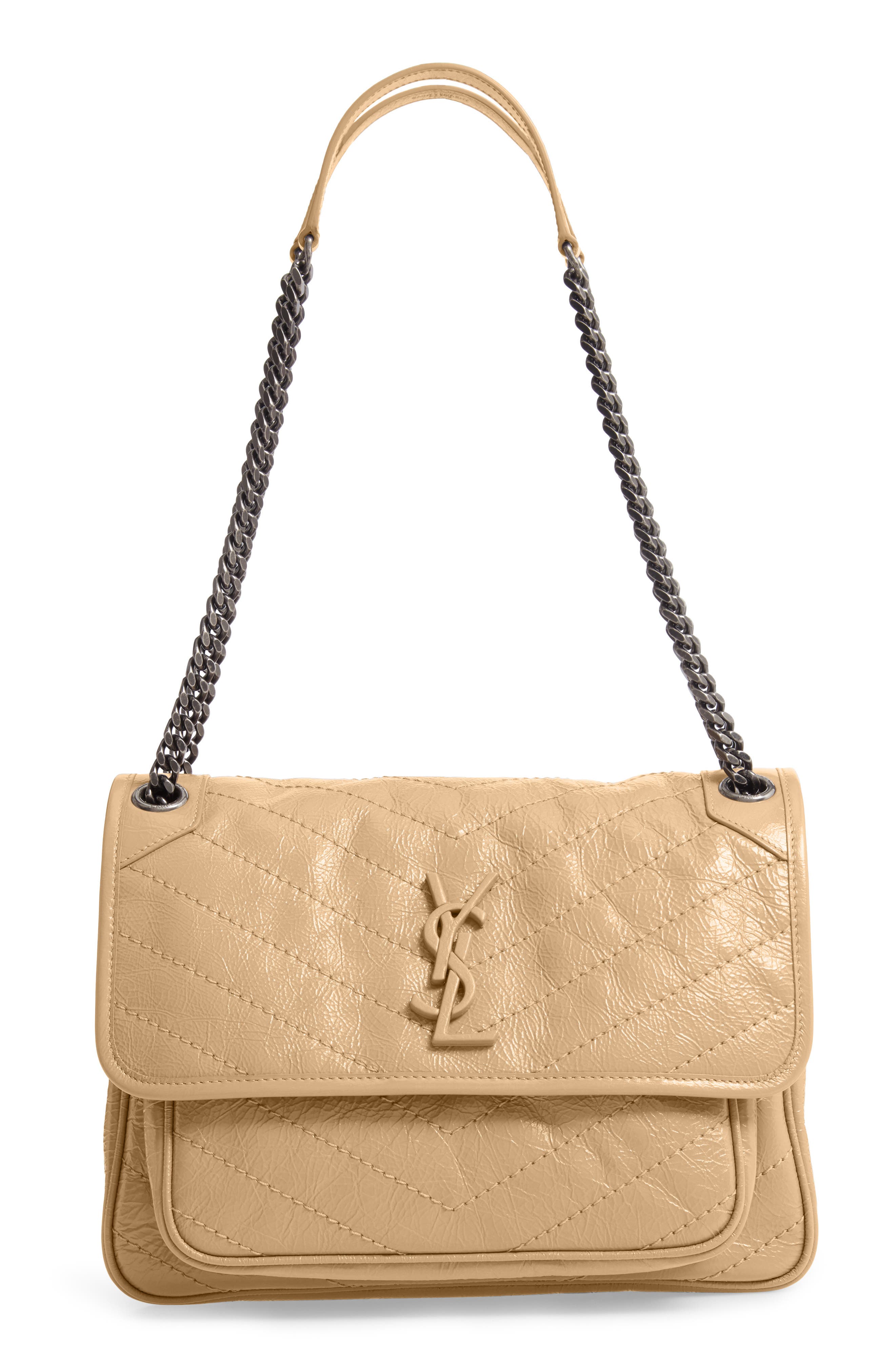 Saint Laurent Medium Niki Leather Shoulder Bag, Main, color, 