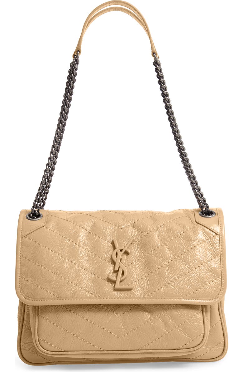 Saint Laurent Medium Niki Leather Shoulder Bag, Main, color,