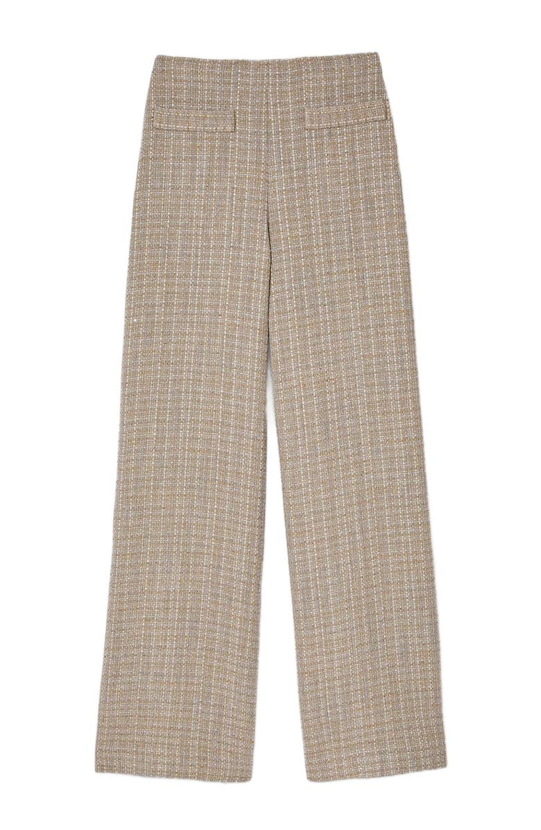 SANDRO Straight-leg tweed trousers, Alternate, color, 