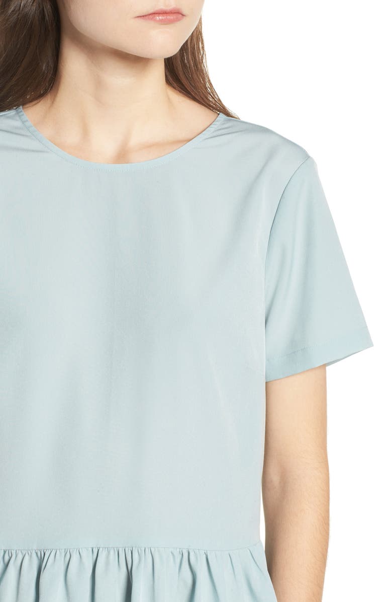 Hinge Tie Back Peplum Top, Alternate, color, 