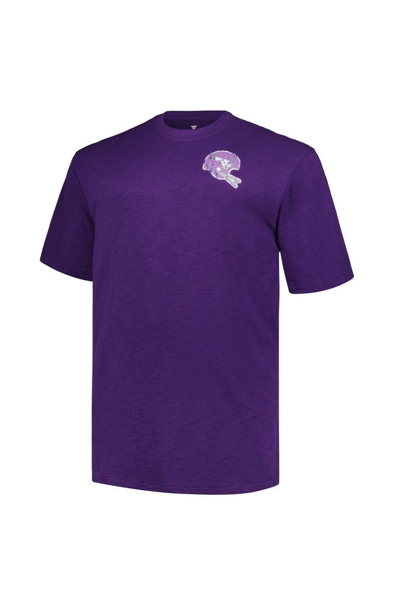 PROFILE Men's Profile Purple Minnesota Vikings Big & Tall Two-Hit Throwback T-Shirt, Alternate, color,