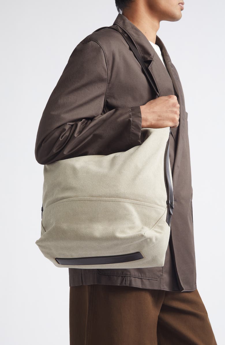 Lemaire Belted Canvas Tote, Alternate, color, Dark Linen