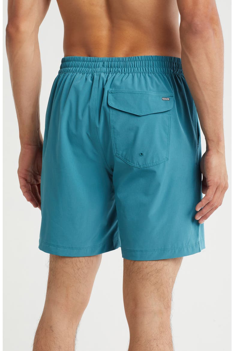 Crossover Volley Swim Trunks, Alternate, color, DEEP EMERALD
