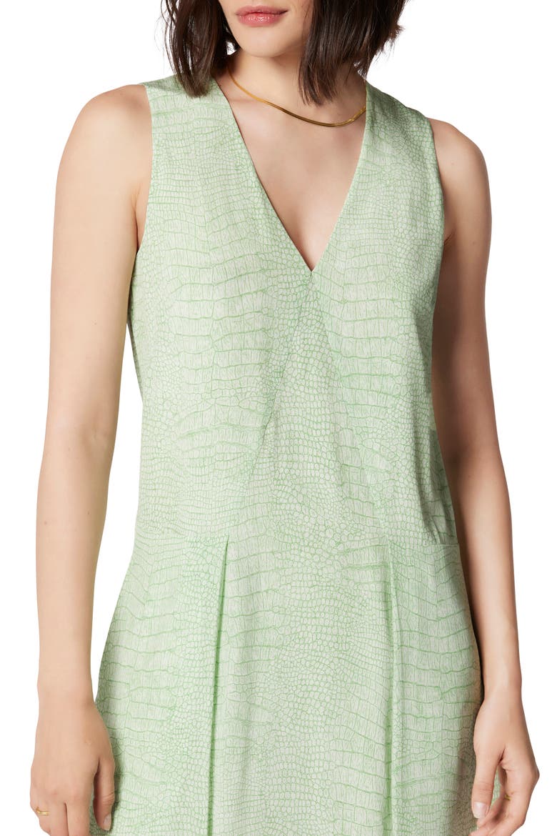 Alice Silk Dress, Alternate, color, NATURE WHITE AND JADESHEEN