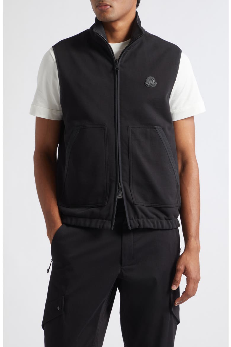 Reversible Zip Vest, Main, color, BLACK