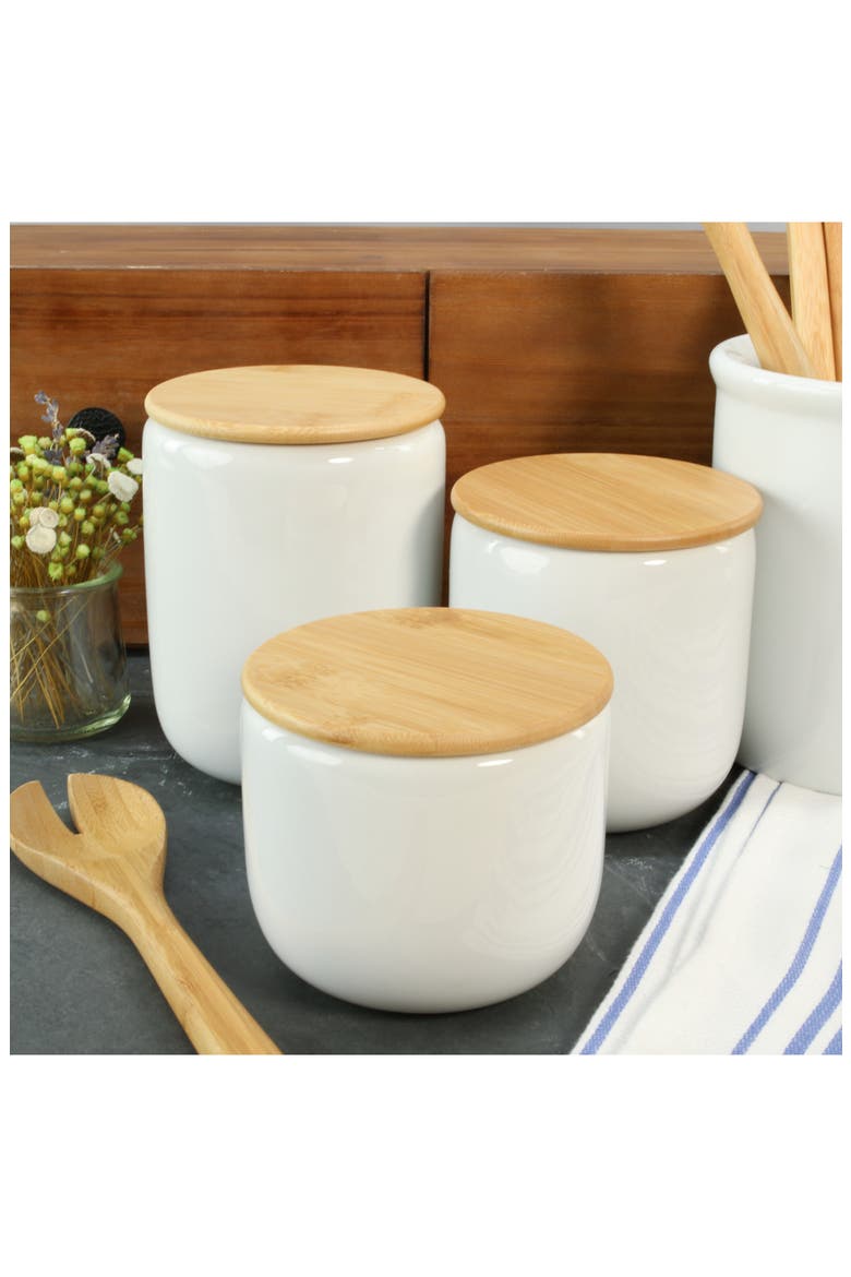 3-Piece Assorted Impulse Canister Set with Lids, Alternate, color, WHITE