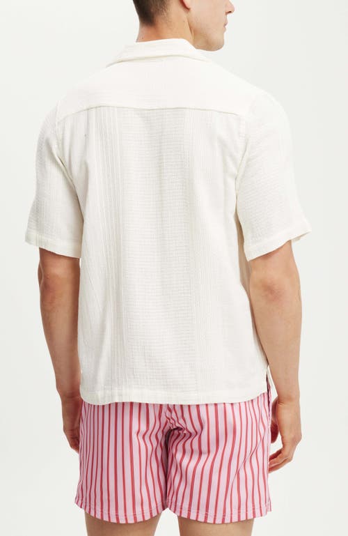 Shop Cotton On Stretch Swim Short In Pink Retro Stripe
