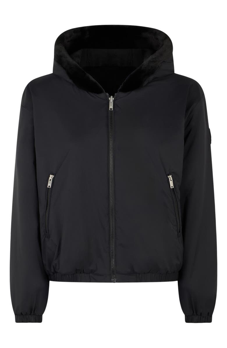 Moose Knuckles Eaton Bunny Reversible Faux Fur Hooded Jacket, Alternate, color, Black/Black - 313