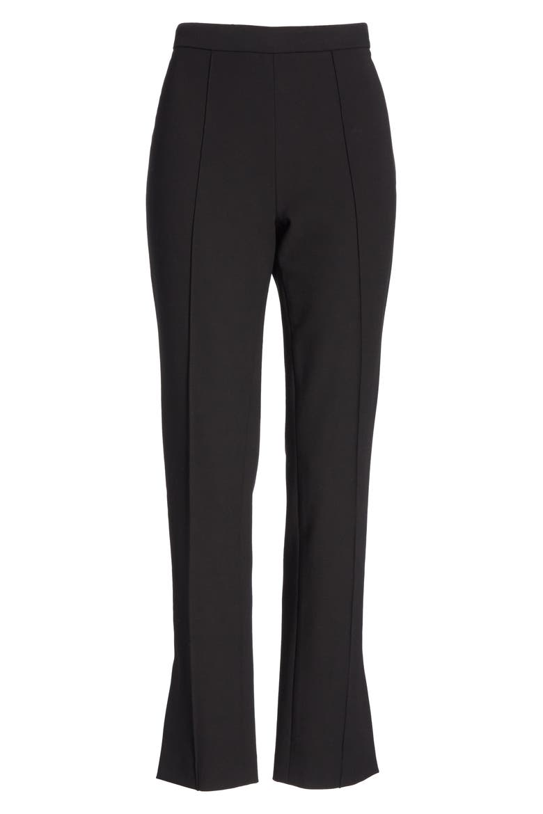 Side Slit Skinny Pants, Alternate, color, BLACK
