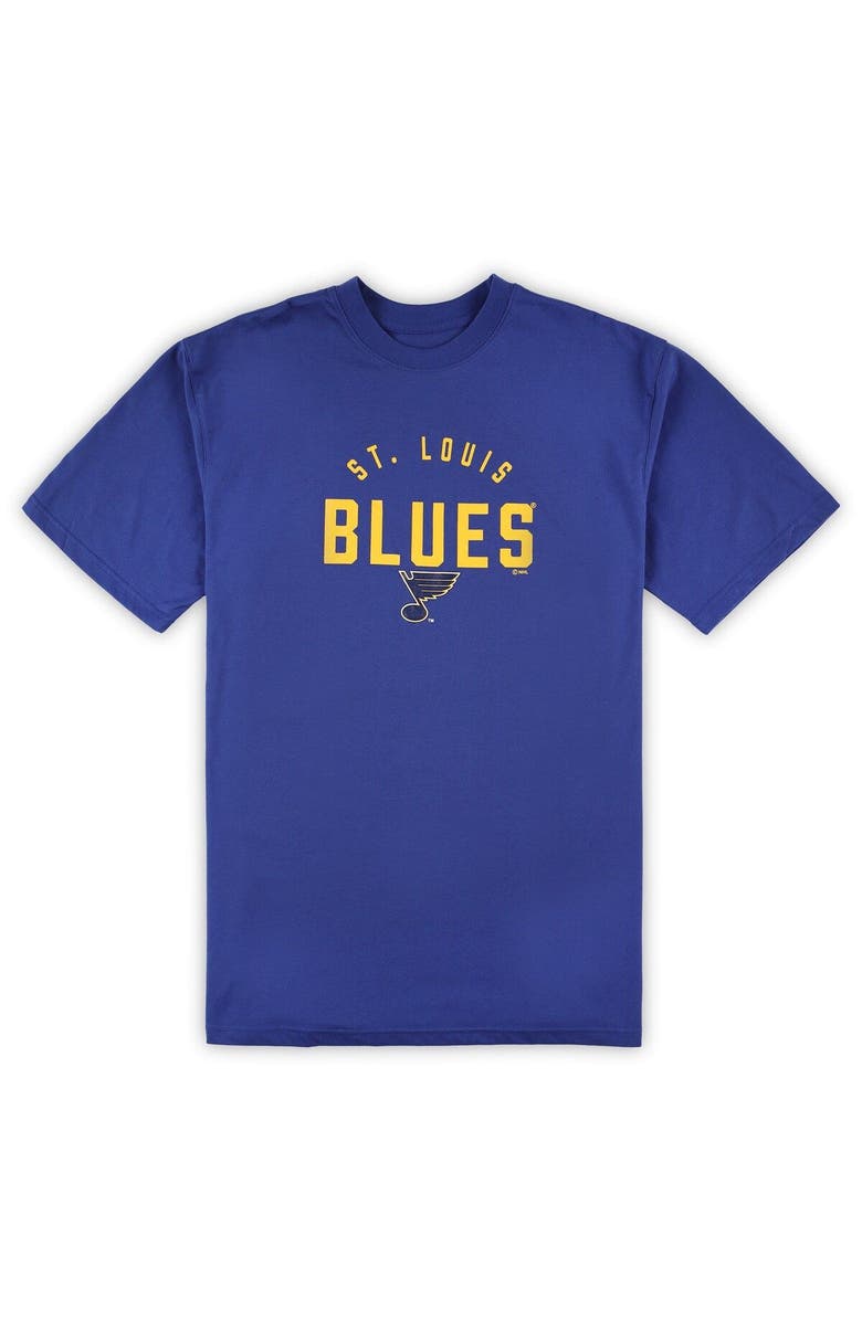 PROFILE Men's St. Louis Blues Royal/Heather Gray Big & Tall T-Shirt & Pants Lounge Set, Alternate, color, Royal