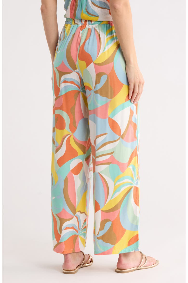 Pipeline Printed Wide Leg Beach Pants, Alternate, color, ISLAND WATERS