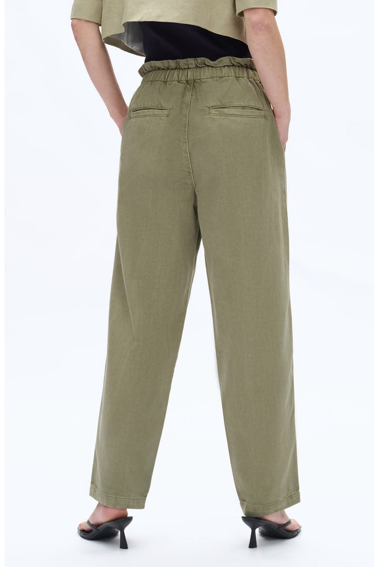 Paperbag High Waist Tapered Mom Jeans, Alternate, color, SAGE