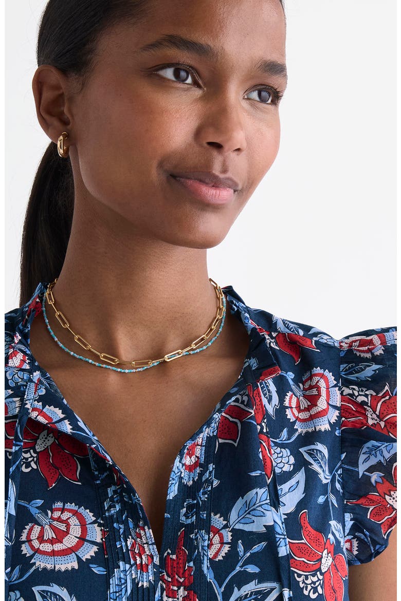 Adare Ruffle Sleeve Top, Alternate, color, INDIE FLORAL L NAVY