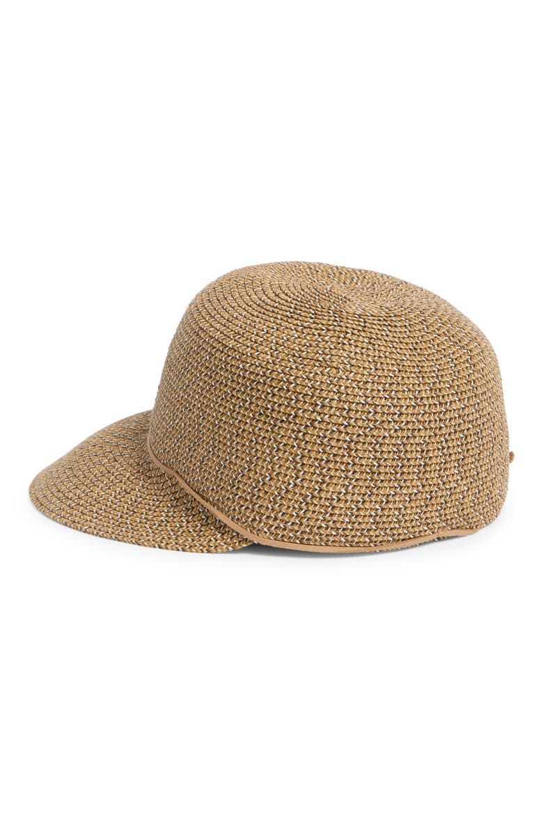 Straw Framer Hat, Alternate, color, BROWN MULTI