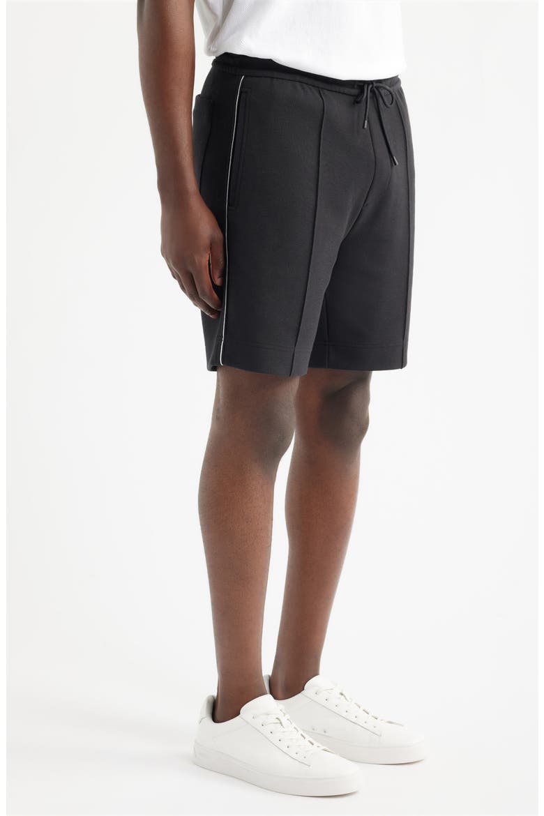 Pintuck Textured Shorts, Alternate, color, BLACK