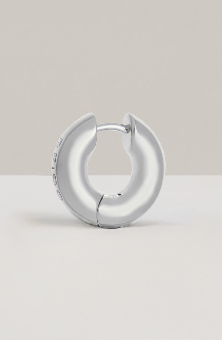 Reiss Oliva Plain Huggie Hoop Earrings, Alternate, color, Silver Tone