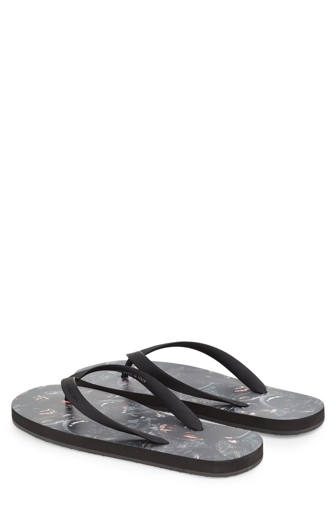 Givenchy Monkey Print Flip Flop, Alternate, color, 