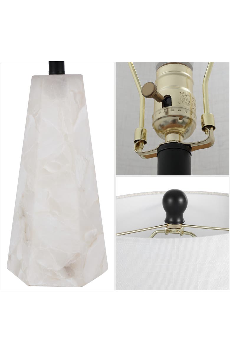 JONATHAN Y Xio Alabaster LED Table Lamp, Alternate, color, Ivory