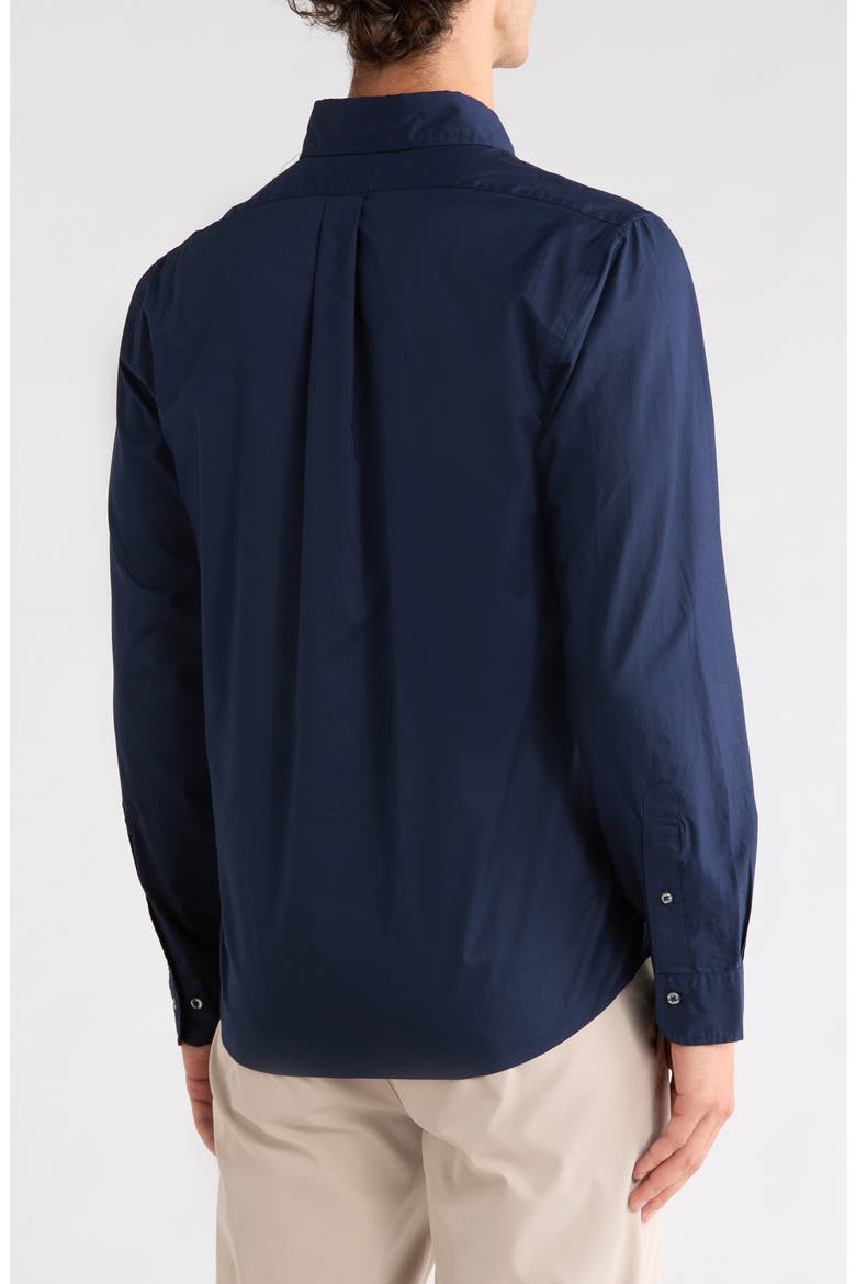 Regular Sport Fit Button Down Collar Shirt, Alternate, color, NAVY